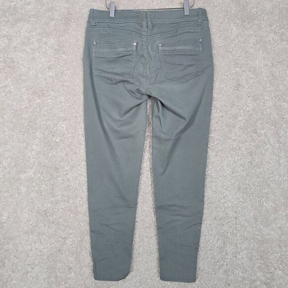 Democracy Women’s 8 Green Ab Technology Skinny Pants Stretch Soft Neutral - Picture 3 of 12
